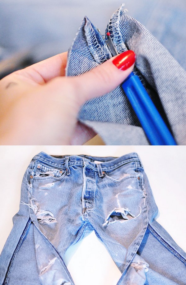 DIY Wide Leg Cropped Denim Jeans & 3 Ways to Wear Them Stylishly