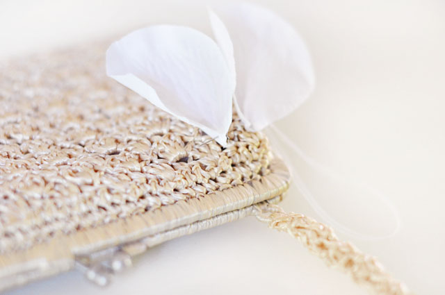DIY Wedding petal bag purse clutch-2