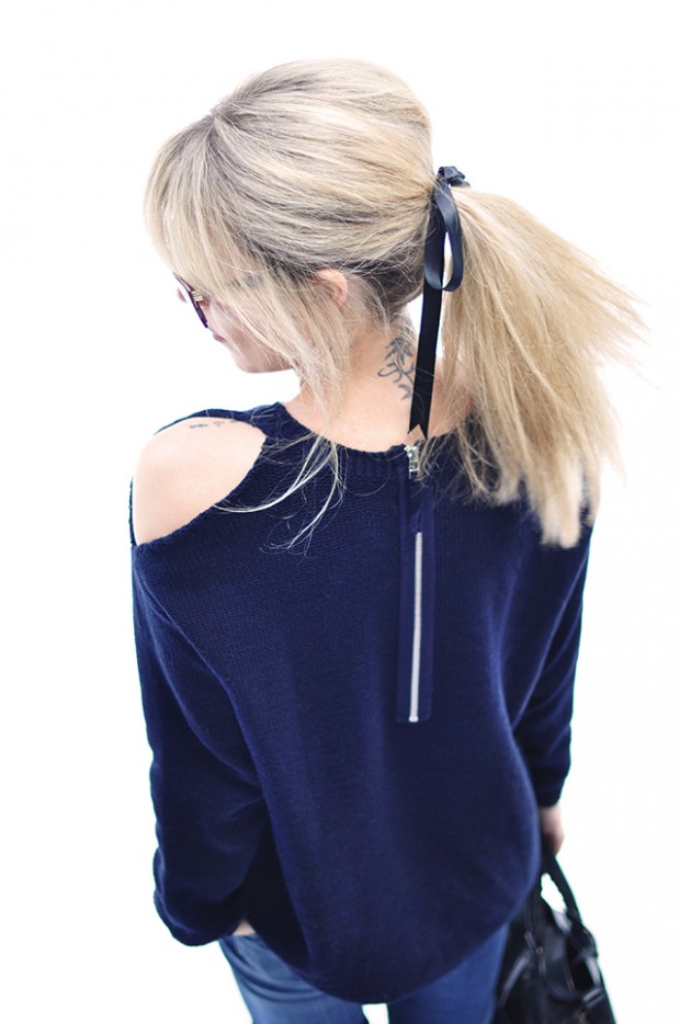 How to Make A Shoulder CutOut Sweater DIY love Maegan