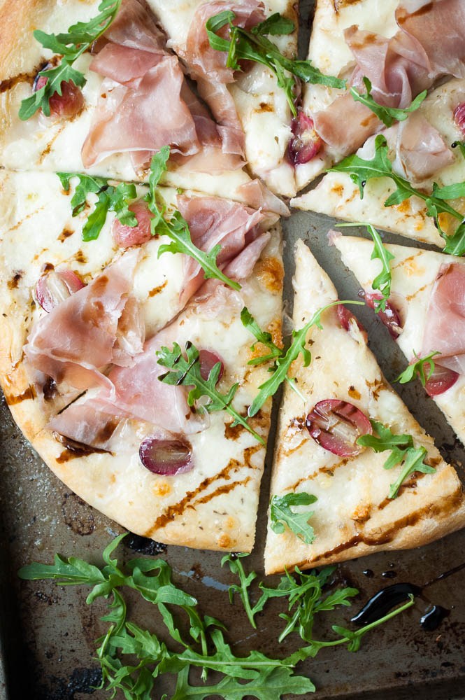 Mozzarella, Prosciutto, & Roasted Grape Pizza love Maegan