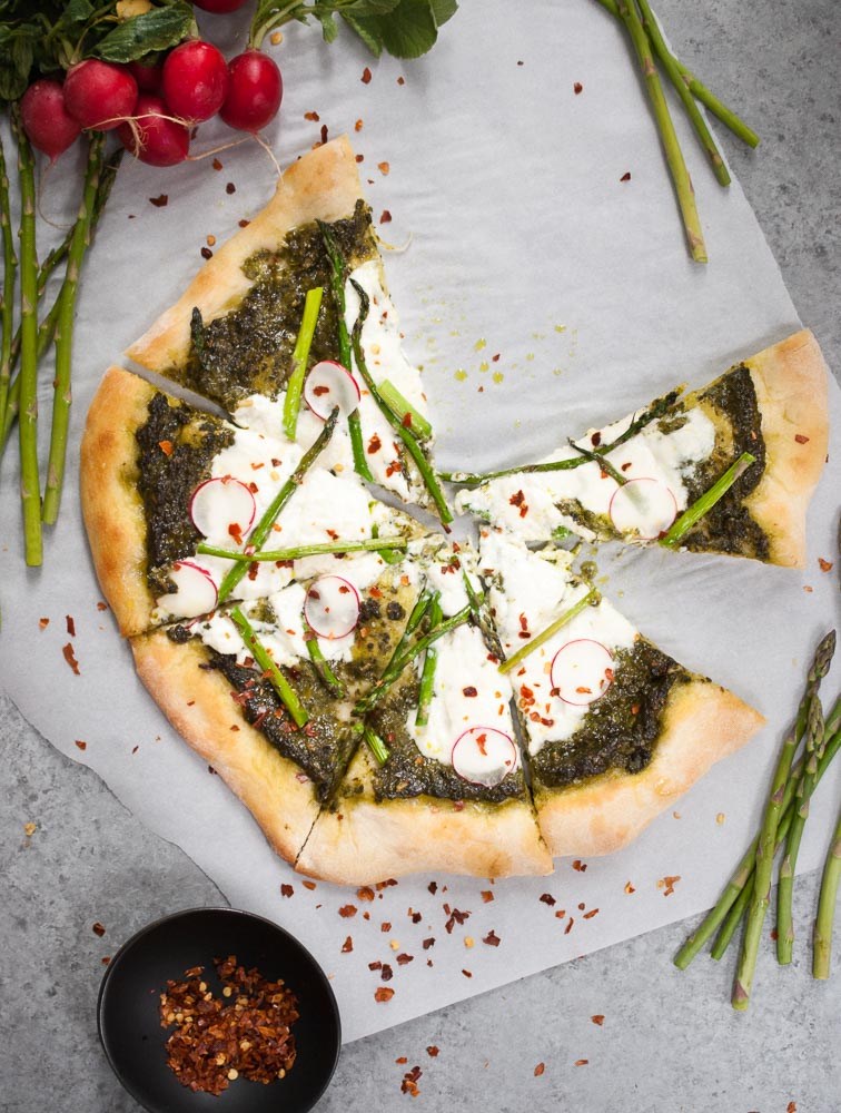 Dinner Recipe // Asparagus, Burrata, & Pesto Pizza love Maegan