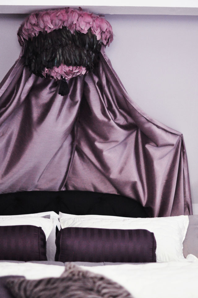 glam purple black bed + DIY <a href=