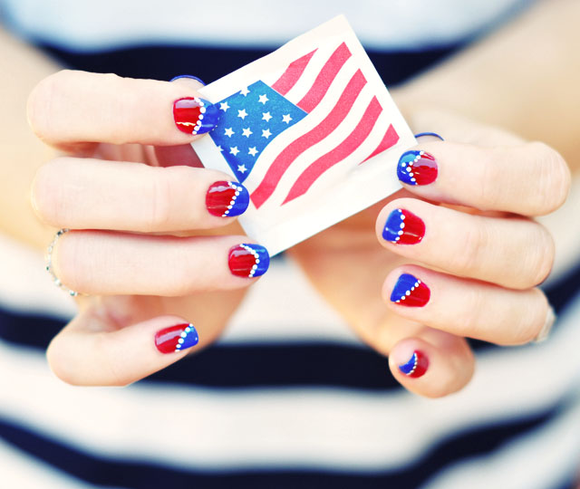 Ombre Red, White amp; Blue Nails  Nail Art Pretties Blog