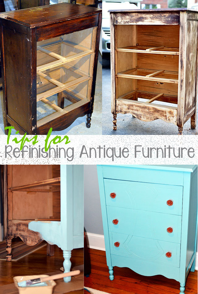 tips for refinishing antique furniture | love maegan