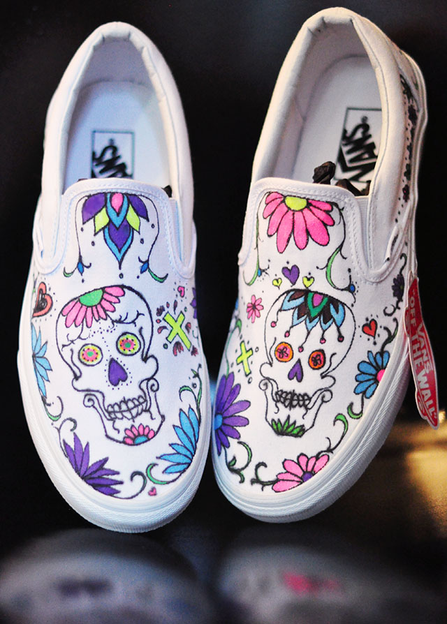 Custom Sugar Skull Vans