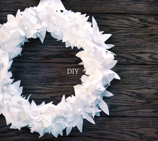 DIY floral felt holiday wreath