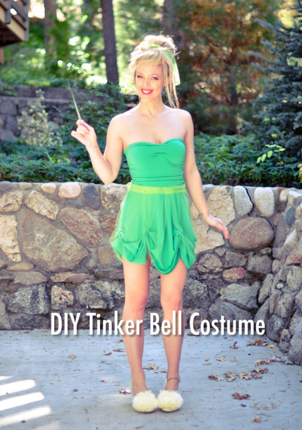 DIY Tinker Bell Costume + Hair & Makeup Tutorial