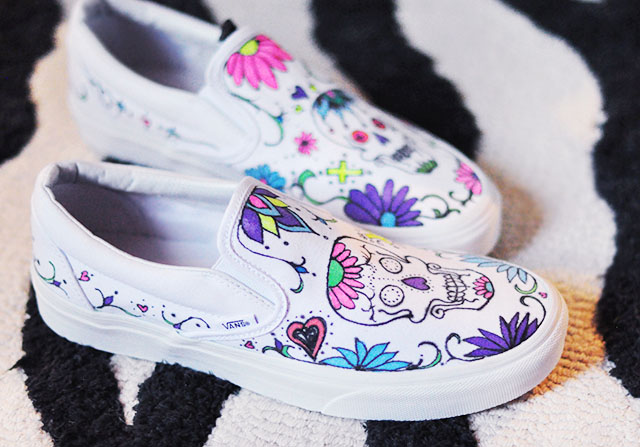 diy day of the dead custom vans